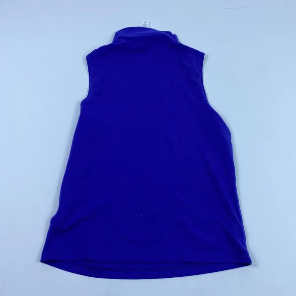Athleta Tank Top Womens XXS Blue Mock Turtleneck Sleeveless Cotton Blend Stretch - Image 9