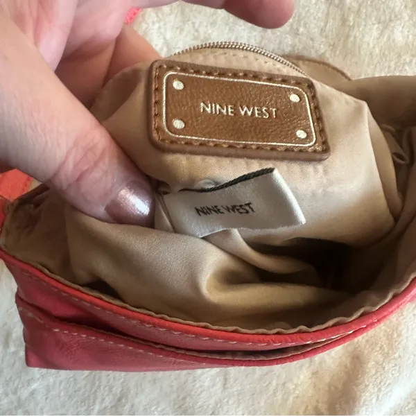 Nine West Crossbody Bag Tangerine Faux Leather - Image 5