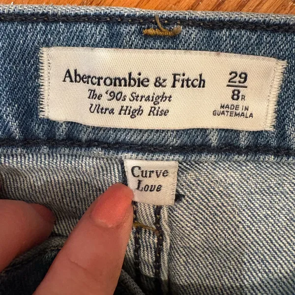 Abercrombie & Fitch Curve Love 90s Straight Ultra High Rise Jeans 29/8R - Image 2