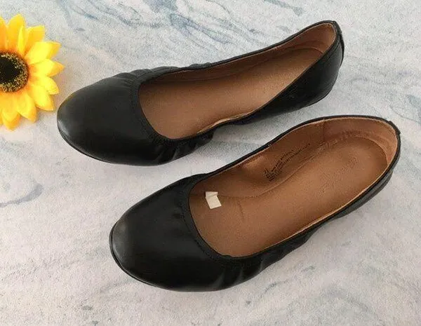 Black Ballet Flats, Size 7 1/2 - Image 6