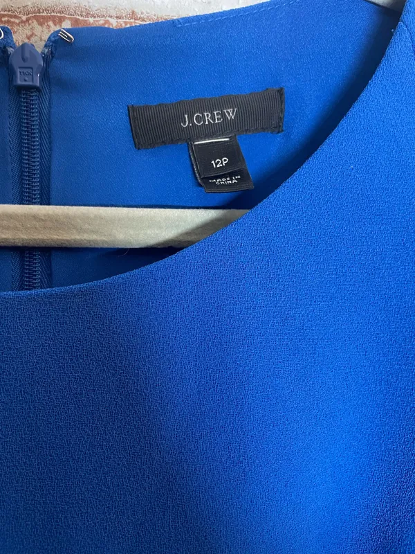 J.Crew Cobalt Blue Dress Size 12P - Image 3