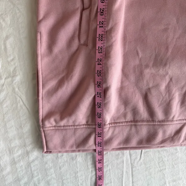 Women's Oversized Hoodie Dress with Split Sides Blush Size XL #260495 - Image 4