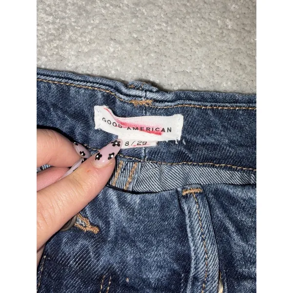 good american soft touch wide leg jeans 8/29 - Image 4