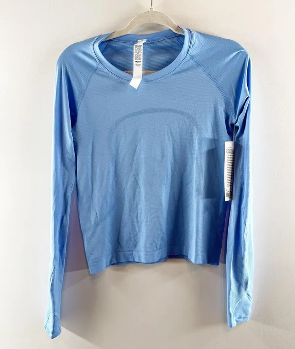 Lululemon Swiftly Tech Long Sleeve Running T-Shirt 2.0 Race Length Blue 8 - Image 3