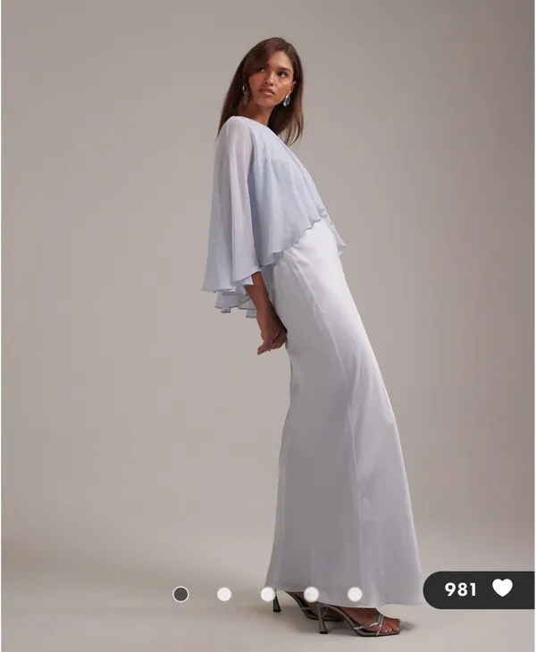 ASOS blue satin maxi dress - Image 2