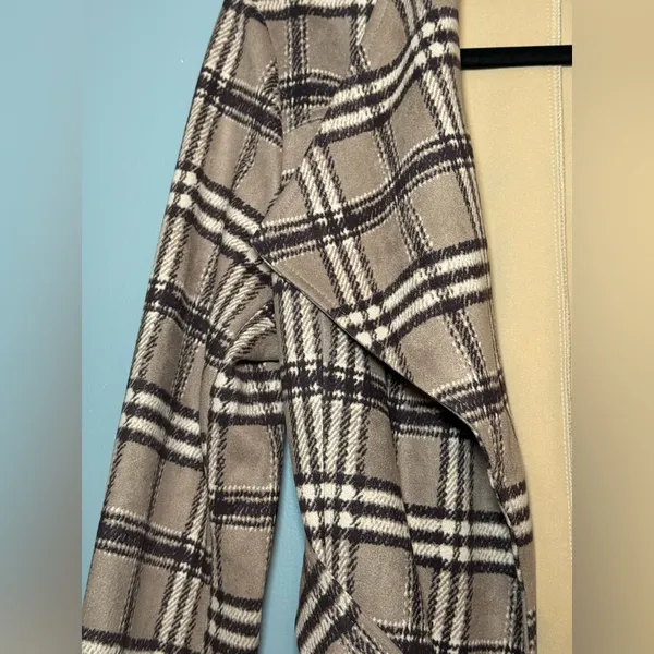 SOLITAIRE Plaid‎ Women's Jacket with Belt - Image 5