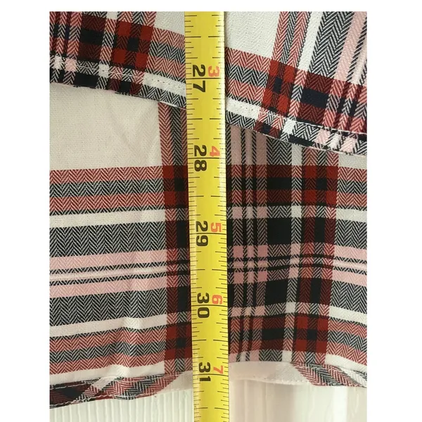 Barbour Bethwin Shirt Womens 10 White‎ Red Blue Plaid Cotton Button Down - Image 8