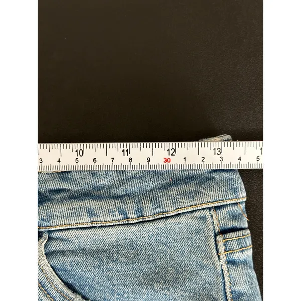 Zara‎ Womens Medium Wash High Rise Cut Off Distressed Denim Jean Shorts Size 4 - Image 7