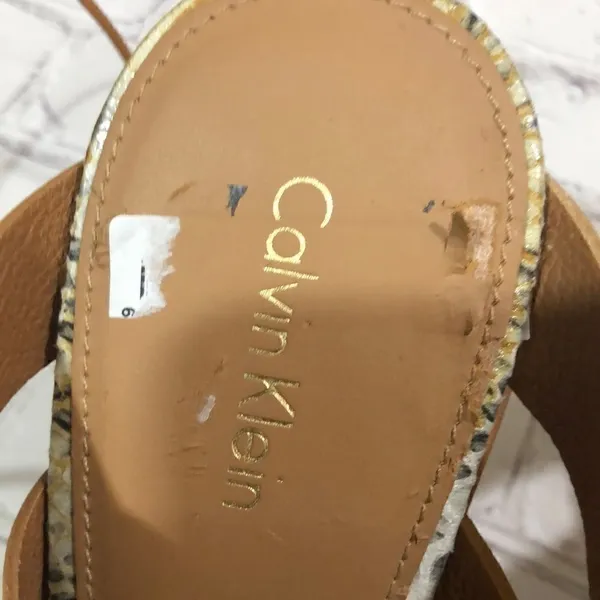 Calvin Klein Penelope tan strappy heels - Image 4