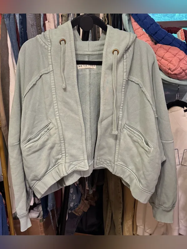 NWOT Free People We the Free Lena Shrug - Odessa Grey green - medium - Image 8