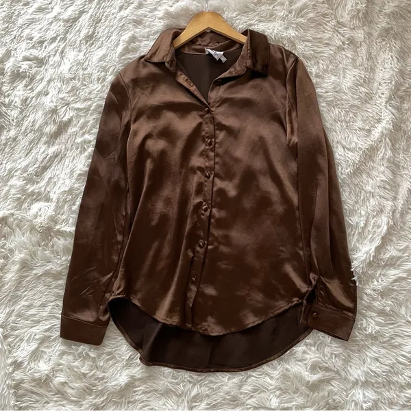 Princess Polly Vintage Vibes silky shirt dress - Image 2