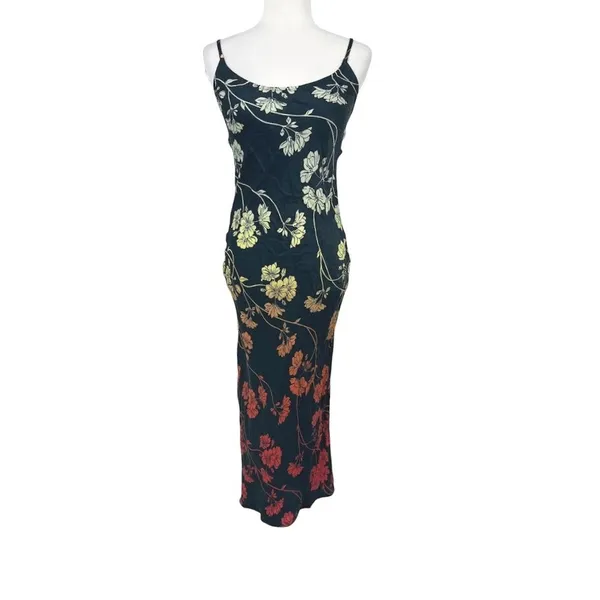 Anthropologie Conditions Apply Floral Maxi Slip‎ Dress XS Tropical Ombre Resort - Image 2