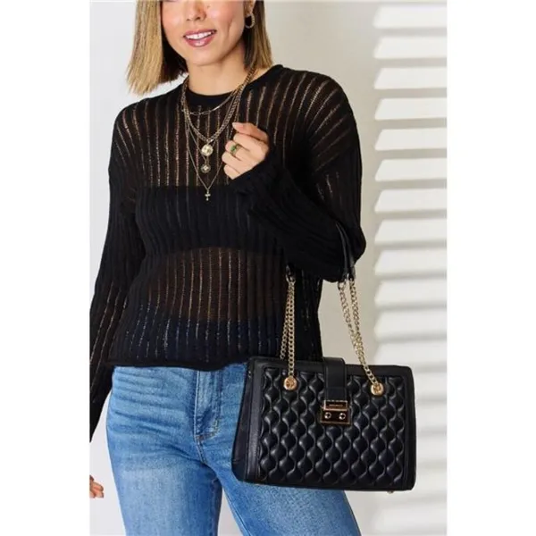 David Jones Quilted‎ PU Leather Handbag - Image 4