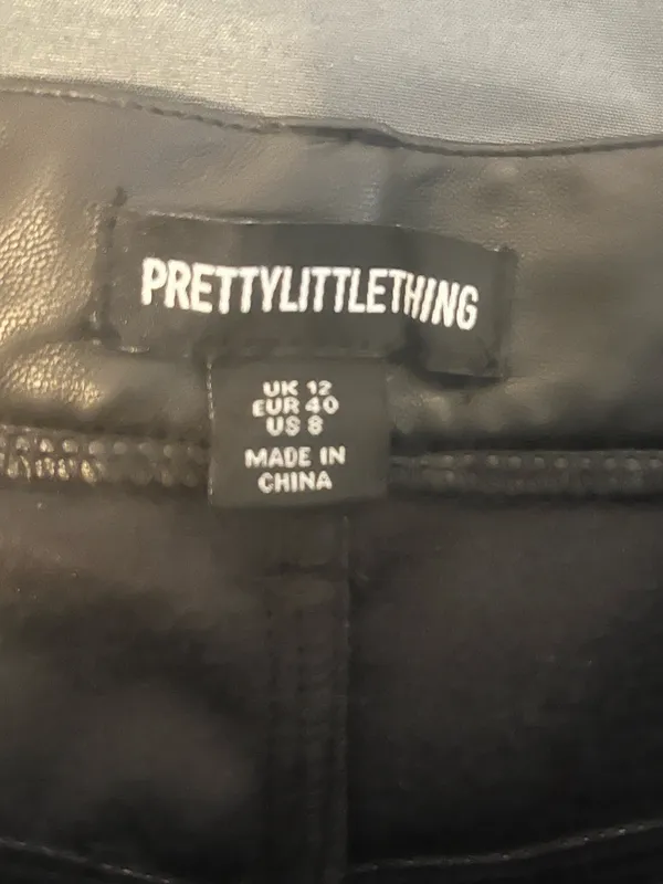 Pretty Little Thing Leather Shorts - Image 3