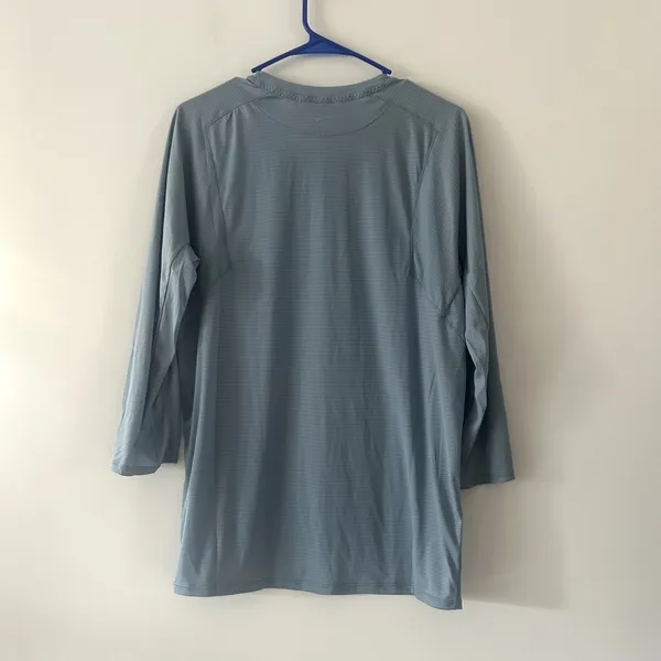 Hoka One 3/4 Sleeve Athletic Running Blue Top Size M - Image 3