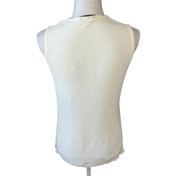 Expressions cream button down vest v-neck vintage clean girl scandi girl cottage - Image 4