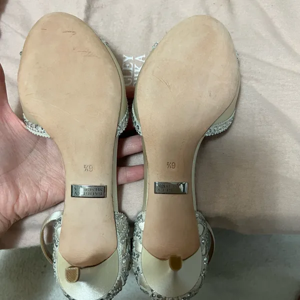 Badgley Mischka Gillian embellished jeweled sandals bridal - Image 7