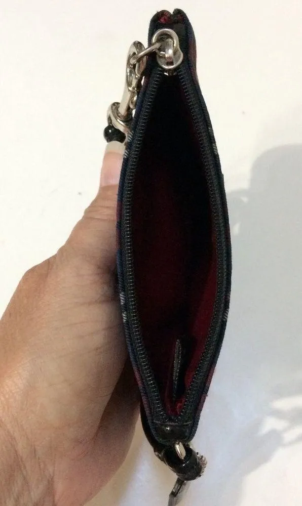 Poppy Tartan Plaid Small Wristlet - Image 9