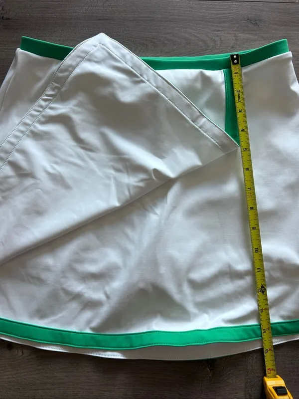 J. Crew Cloudstretch Wrap Tennis Skirt Skort Size s White Green Pickleball BP01 - Image 8
