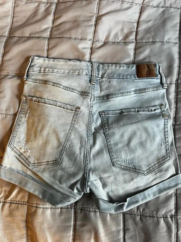 Distressed Blue Aeropostale Denim Shorts - Image 2