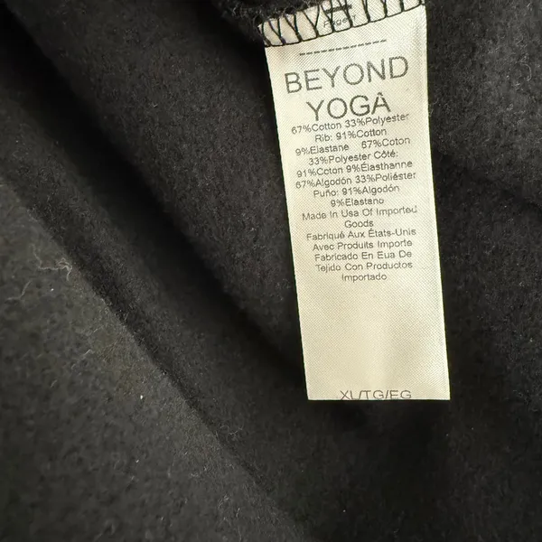 Beyond Yoga Trek Pullover‎ Womens XL Black Quarter Zip NF7885 Fleece New - Image 8