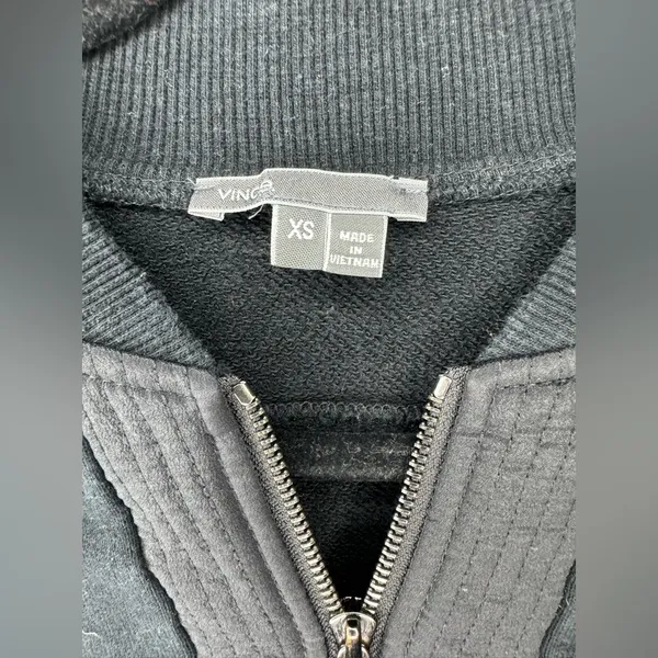 Vince Black Cotton Blend Full Zip Jacket - Image 4