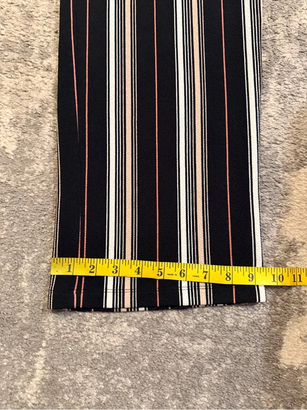 Cato Classic Black & WhiteStriped Wide-Leg Pants - Image 8