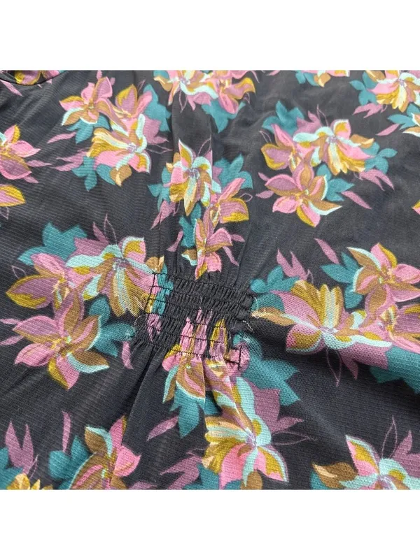 Axcess Liz Claiborne Y2K Floral Mesh Short Sleeve Tee Large - Image 11