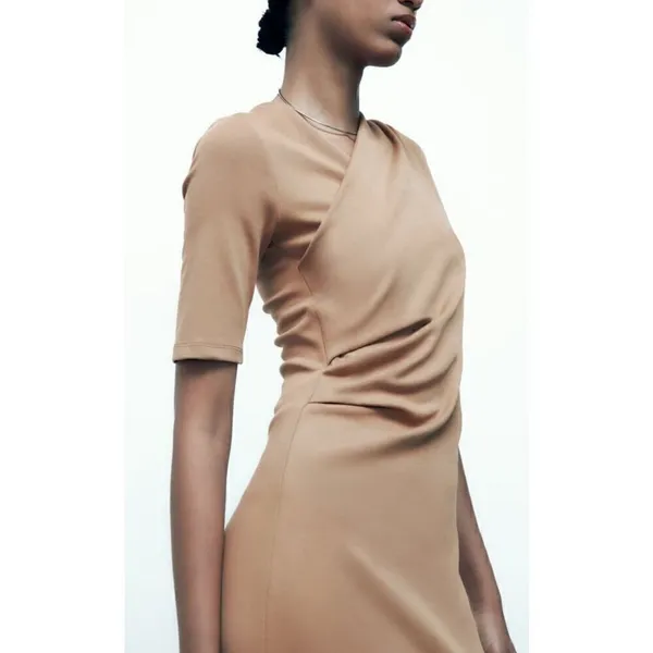 NWT Zara ZARA SIDE DRAPED DRESS Size s - Image 8