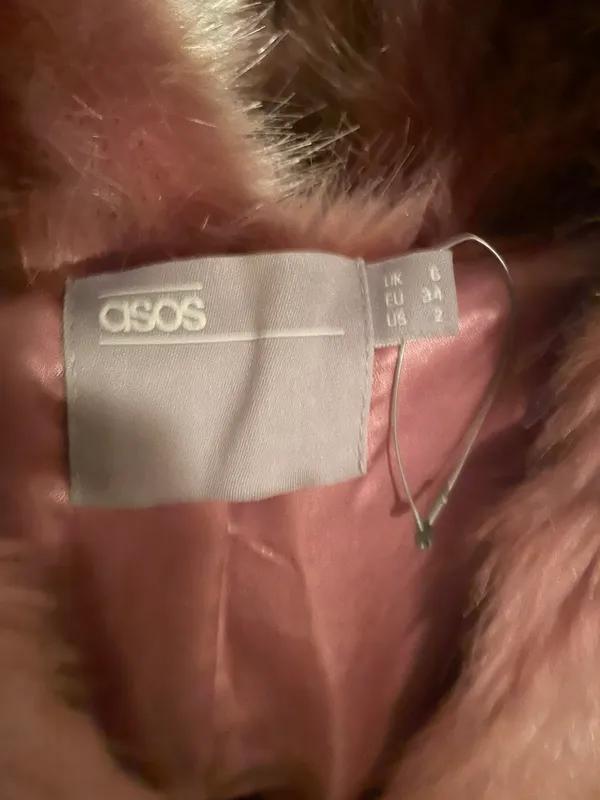 ASOS Pink Fur Coat - Image 4