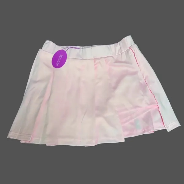 NWT Baby Pink Pleated Mini Skirt With Solid Ruffle Tennis Skirt - Small - Image 5