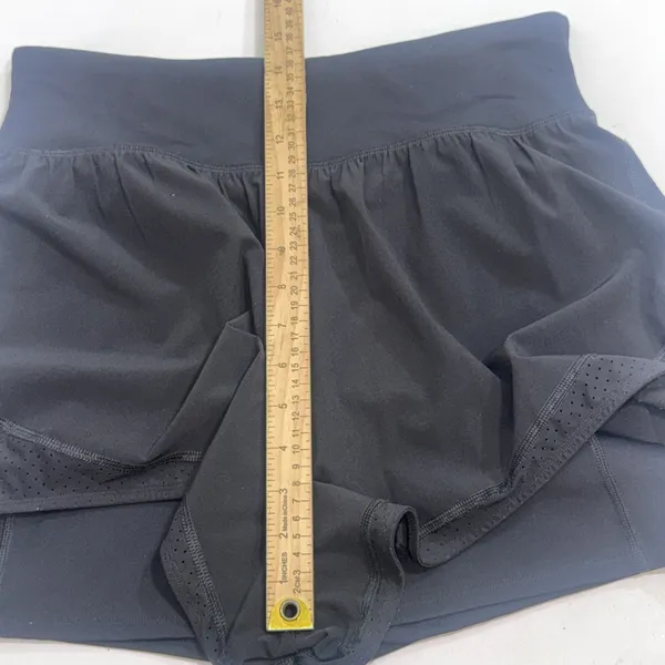 Spanx Black Athletic Running Gym Flowy‎ Short w/ Slimming Bike Shorts Size Large - Image 12
