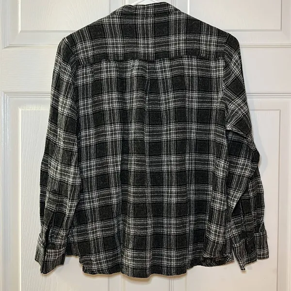 Madewell‎ Women’s Owens Plaid Terrace Lace-Up Shirt Size Medium - Image 8
