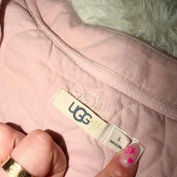 UGG Quilted Quinby Cardigan Size‎ Small Mauve - Image 3
