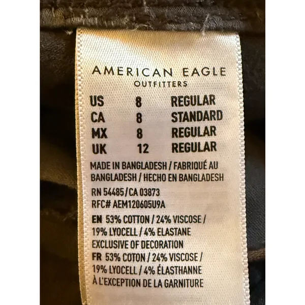 American Eagle Pants Womens Size 8 Gray Cargo Jogger Stretch Utility Ankle - Image 3