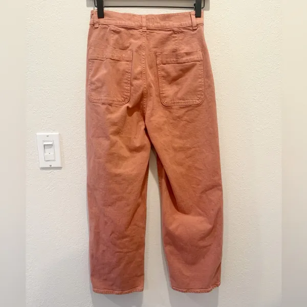 MADEWELL Emmett 2.0 Wide-Leg‎ Crop Pants in Dried Rose size 25 - Image 6