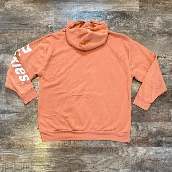 Dickies Women’s Relaxed Fit Coral Peach Hoodie Size Large - Image 4