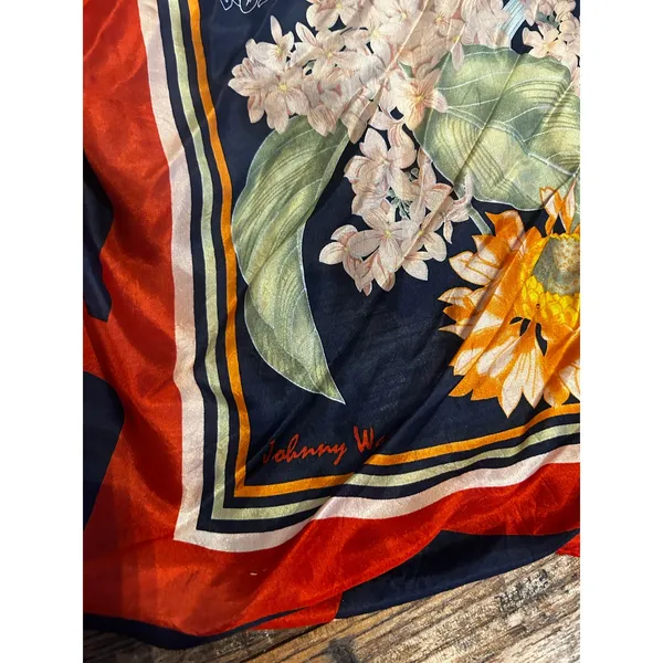 EUC Beautiful Johnny Was Silk Tassled Scarf - Image 3