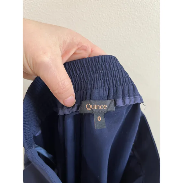Quince Navy Stretch Crepe Trouser Pants Tailored‎ Work Office Chic Size 0 - Image 8