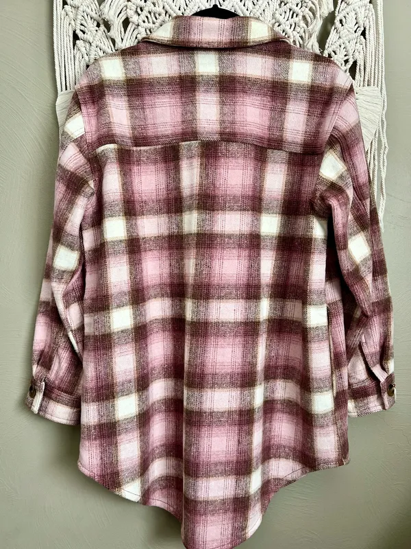 Plaid Flannel Utility Shacket - Image 4