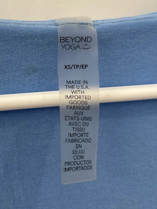 Beyond Yoga Featherweight Getaway Dress Flower Blue Tank Midi Womens Size XS - Image 5