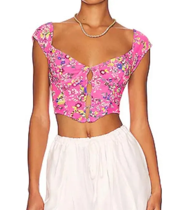 AFRM Revolve Top Floral Crop - Image 2