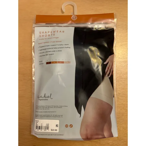 New Women’s Isabel Maternity Shapewear Shorts black size Small - Image 3