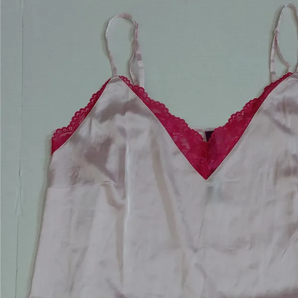 90s Revival Y2K Cami Babydoll Lingerie Top Size XL Pink Satin Coquette Adore Me - Image 4