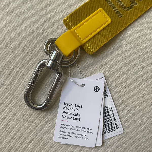 Lululemon Never Lost Keychain - Maize Yellow/Graphite Grey - Image 2