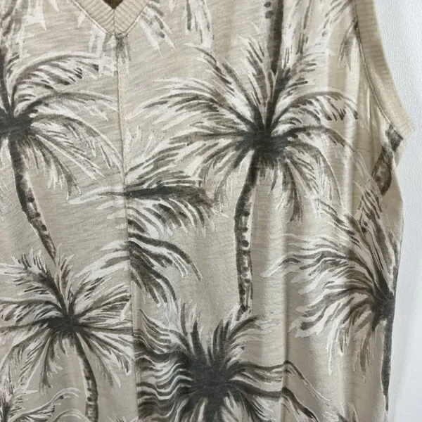 Z Supply Tropical Print Maxi Dress Size‎ Women's Medium Cream Green Sleeveless - Image 6