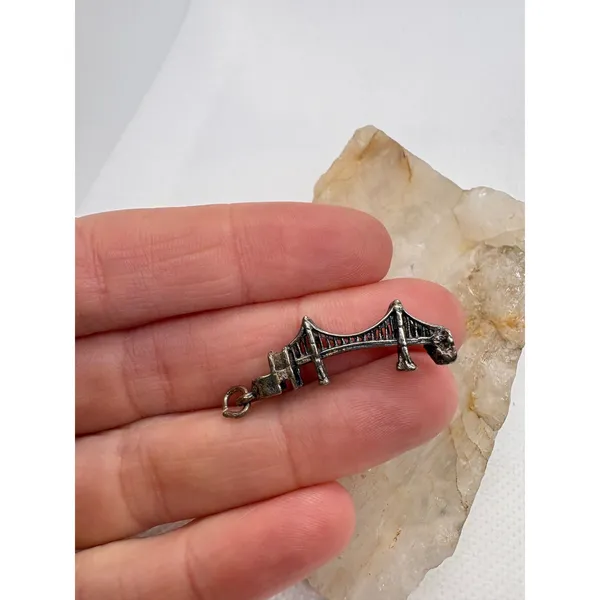 Vintage Sterling Silver Golden Gate Bridge Charm San Francisco Souvenir 2.84g - Image 3