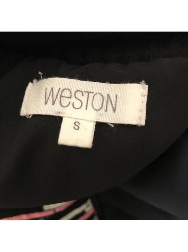 Anthropologie Weston Quilted Bomber Jacket Pink Black Small - Image 5