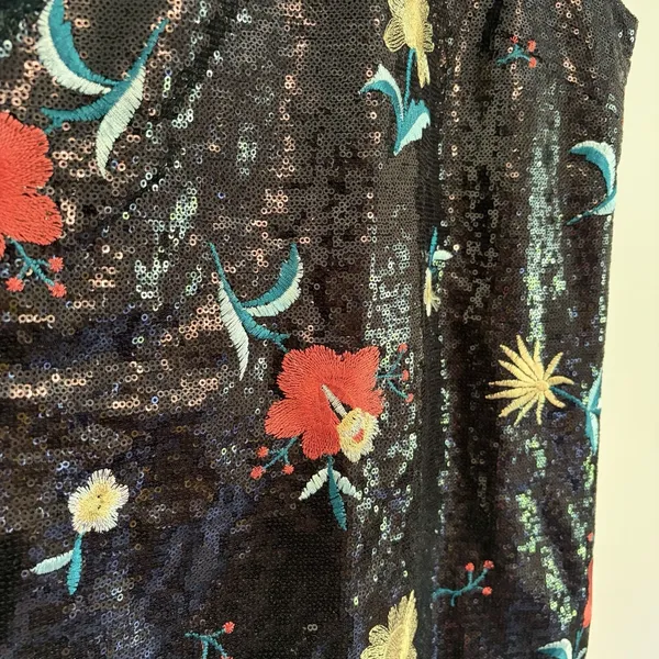 Lovers + Friends Caspian Embroidered Sequin Floral Shift‎ Dress Sz Small Revolve - Image 3