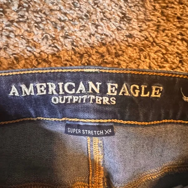 American Eagle Super Stretch X4 Dark Wash‎ Denim Jeans - Size 2 Short - Image 2